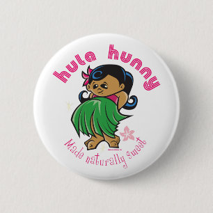 Bóton Redondo 5.08cm Botão de Hula Hunny