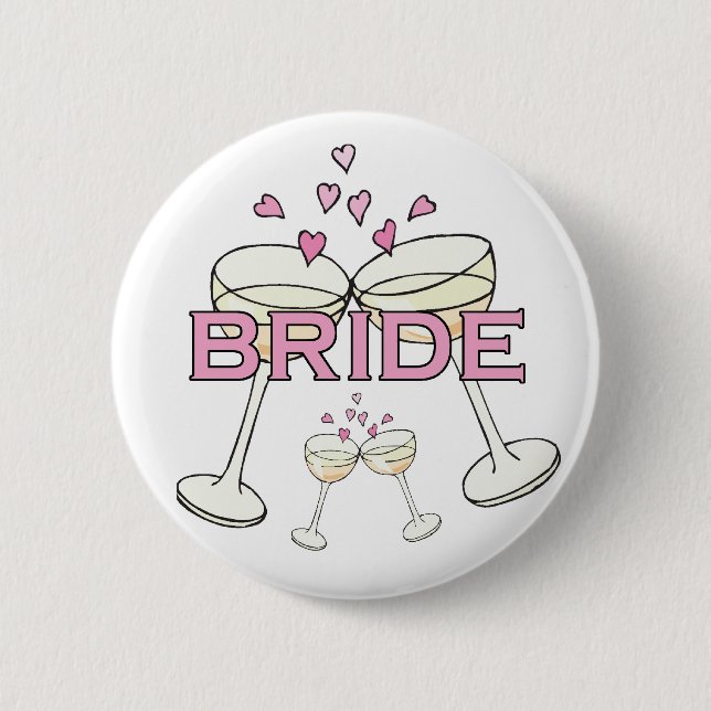 Bóton Redondo 5.08cm Botão de ID de casamento nobre (Frente)