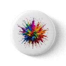 Botão de Insígnia de Arte Abstrata Color Splash