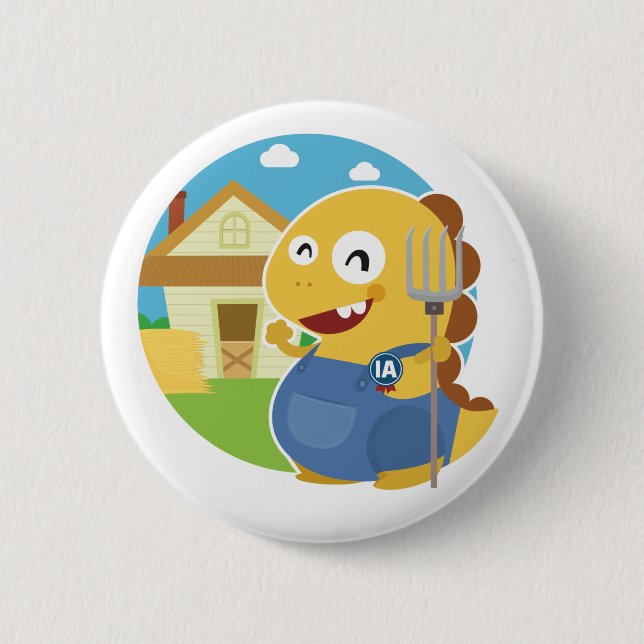 Bóton Redondo 5.08cm Botão de Iowa VIPKID (Frente)