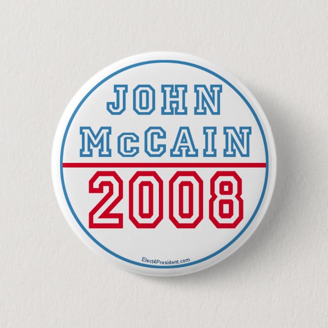 Bóton Redondo 5.08cm Botão de John McCain (Frente)