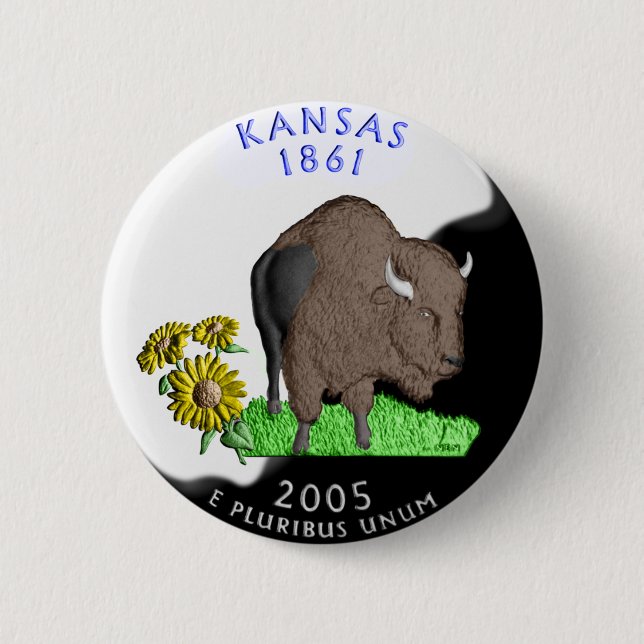 Bóton Redondo 5.08cm Botão de Kansas (Frente)