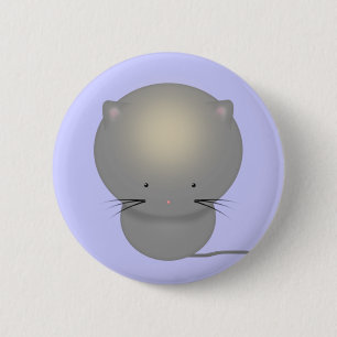Bóton Redondo 5.08cm Botão de Kitten Cinza Pequeno