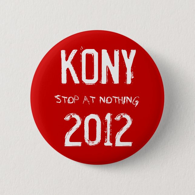 Bóton Redondo 5.08cm Botão de Kony 2012 (Frente)