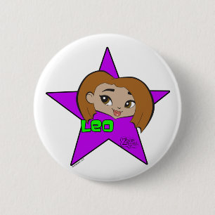 Bóton Redondo 5.08cm Botão de Leo