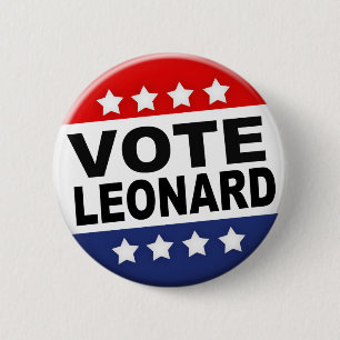 Bóton Redondo 5.08cm Botão de Leonard do voto