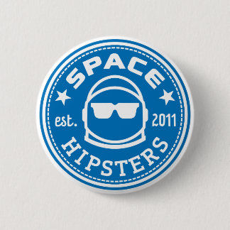 Bóton Redondo 5.08cm Botão de logotipo de Hipsteres de espaço®