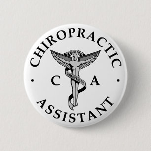 Bóton Redondo 5.08cm Botão de Logotipo do Assistente Chiropractic