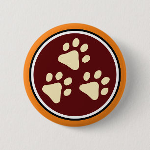 Bóton Redondo 5.08cm Botão de logotipo Tripawds 3-Paw