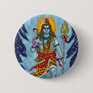 Bóton Redondo 5.08cm Botão de Lord Shiva