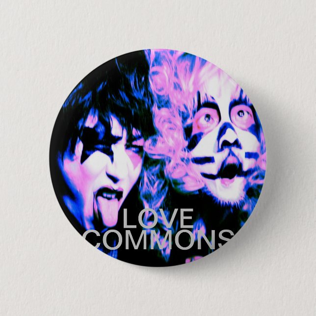 Bóton Redondo 5.08cm Botão de LOVECOMMONS (Frente)
