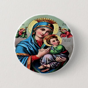 Bóton Redondo 5.08cm Botão de Mary da mãe