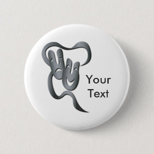 Bóton Redondo 5.08cm Botão de Máscara de Teatro de Cinzas de Comédia