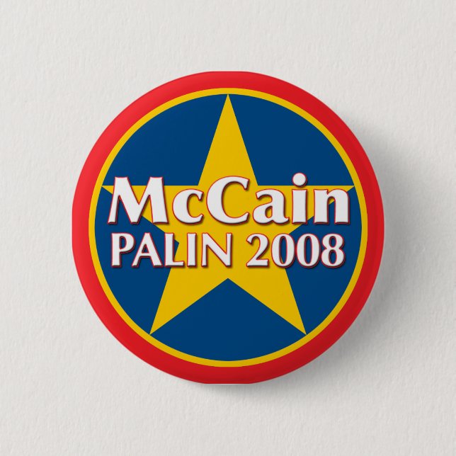 Bóton Redondo 5.08cm Botão de McCain-Palin (Frente)