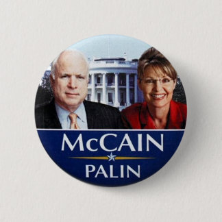 Bóton Redondo 5.08cm Botão de McCAIN-Palin