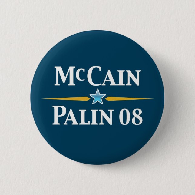 Bóton Redondo 5.08cm Botão de McCain Palin 2008 (Frente)