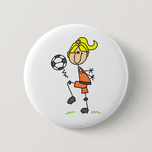 Bóton Redondo 5.08cm Botão de mnanipulação da bola de futebol da men