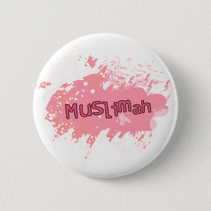 Bóton Redondo 5.08cm Botão de Muslimah (rosa)