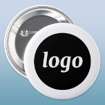 Bóton Redondo 5.08cm Botão de negócio do logotipo simples<br><div class="desc">Adicione seu próprio logotipo a este design profissional minimalista impressionante. Excelente para marcas de funcionários ou como promocional para seus funcionários,  clientes e clientes.</div>