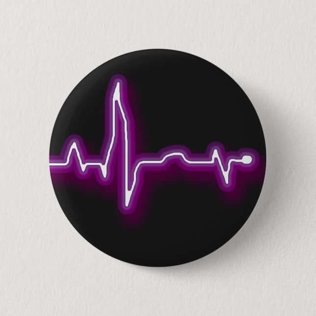 Bóton Redondo 5.08cm Botão de néon de EKG (Frente)