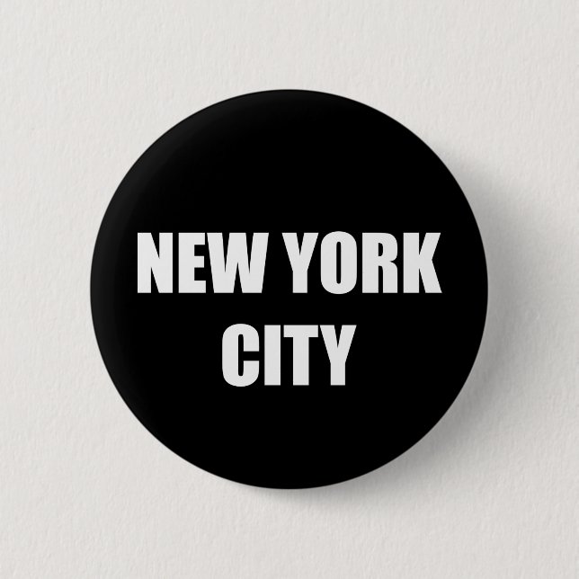 Bóton Redondo 5.08cm Botão de New York (Frente)