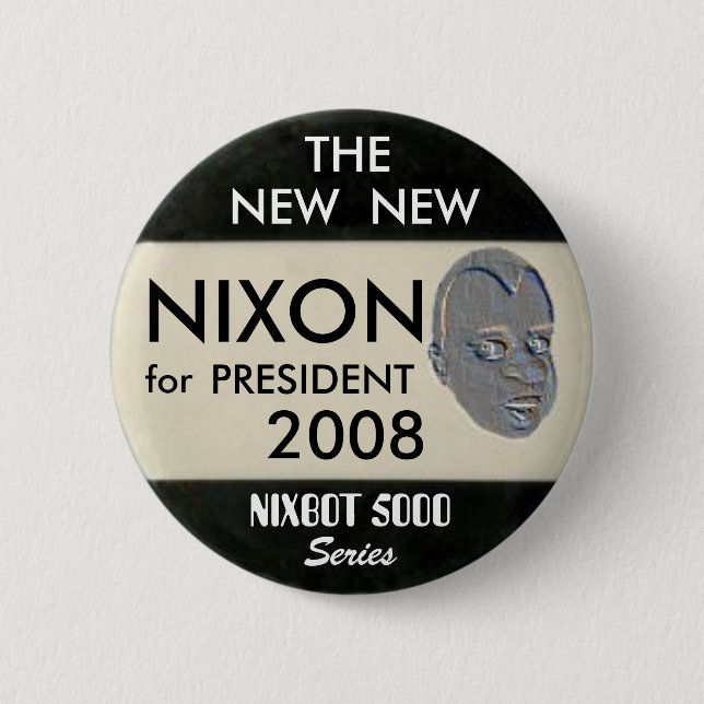 Bóton Redondo 5.08cm Botão de Nixon NixBot (Frente)