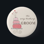 Bóton Redondo 5.08cm Botão de Nome de etiqueta Bolo-Bolo de Casamento R<br><div class="desc">Concebido por gordura*fa*estanho. Fácil de personalizar com seu próprio texto,  foto ou imagem. Para pedidos personalizados,  entre em contato direto com o . Aplicam-se taxas personalizadas. www.zazzle.com/fat_fa_tin www.zazzle.com/color_therapy www.zazzle.com/fatfatin_blue_knot www.zazzle.com/fatfatin_red_knot www.zazzle.com/fatfatin_mini_me www.zazzle.com/fatfatin_design www.zazzle.com/fatfatin_ink</div>