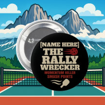 Botão de Nomes Personalizados de Pickleball THE RA
