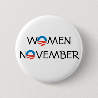 BÓTON REDONDO 5.08CM BOTÃO DE NOVEMBRO PINBACK DAS MULHERES DE OBAMA