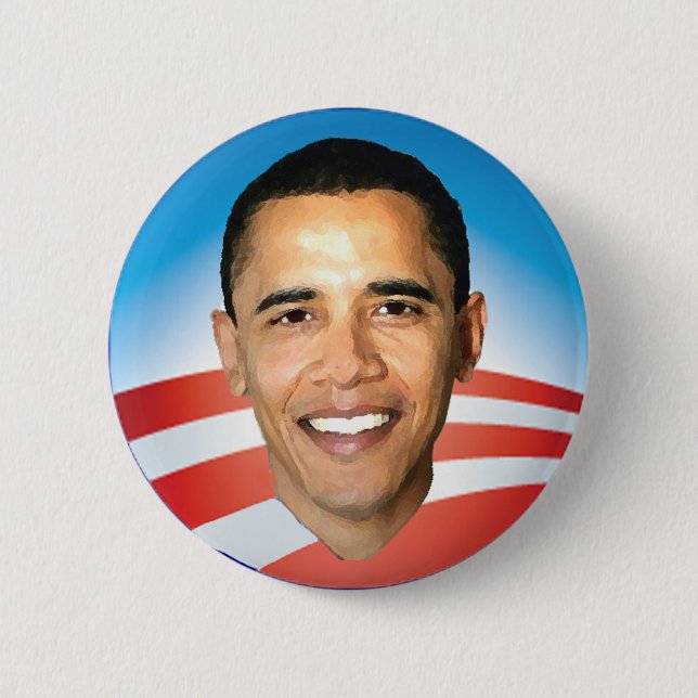 Bóton Redondo 5.08cm Botão de Obama (Frente)