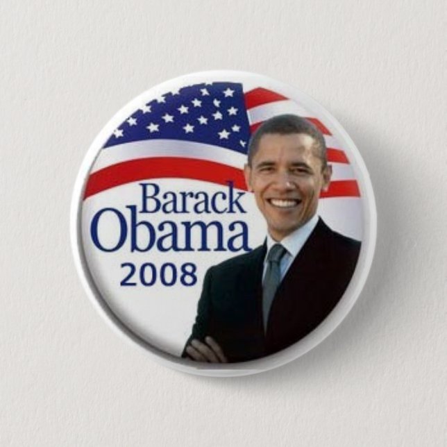 Bóton Redondo 5.08cm Botão de Obama (Frente)