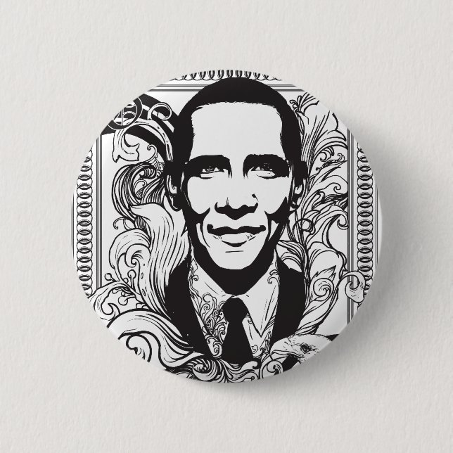 Bóton Redondo 5.08cm Botão de Obama (Frente)