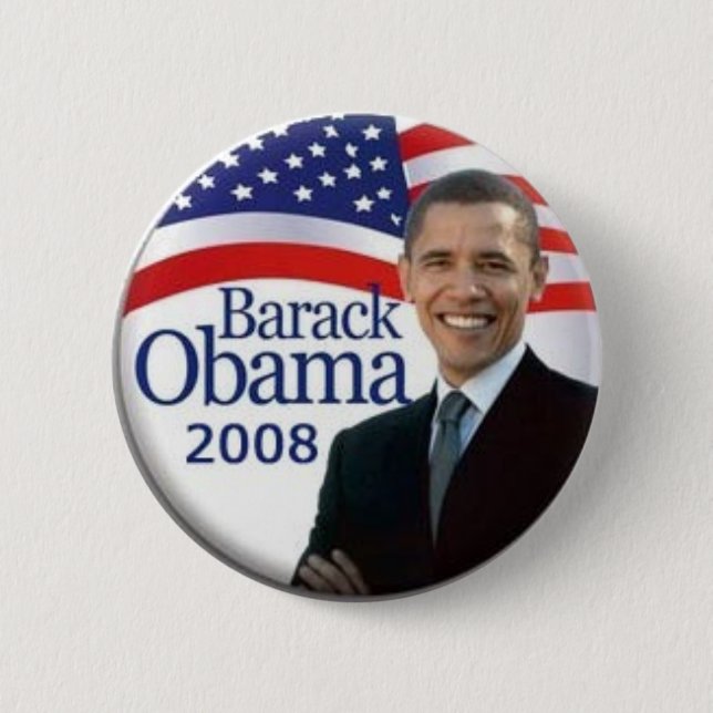 Bóton Redondo 5.08cm Botão de Obama (Frente)