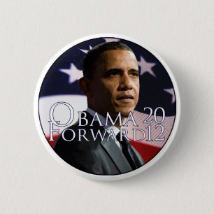 Bóton Redondo 5.08cm Botão de Obama 2012