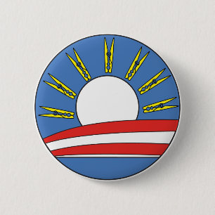 Bóton Redondo 5.08cm Botão de Obama 2012