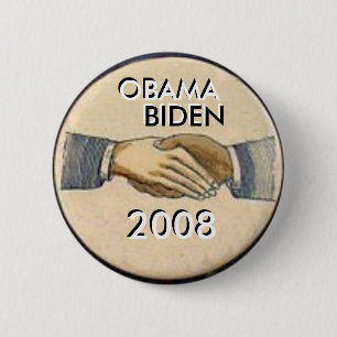 Bóton Redondo 5.08cm Botão de Obama/aperto de mão de Biden