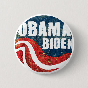 Bóton Redondo 5.08cm Botão de Obama Biden do Grunge