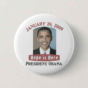 Bóton Redondo 5.08cm Botão de Obama da inauguração