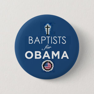 Bóton Redondo 5.08cm Botão de OBAMA dos BAPTISTAS
