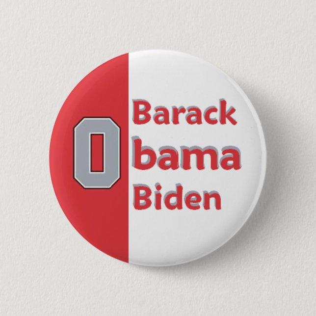 Bóton Redondo 5.08cm Botão de Obama OHIO Biden (Frente)