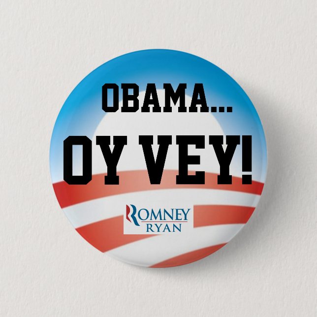 BÓTON REDONDO 5.08CM BOTÃO DE OBAMA OY VEY (Frente)