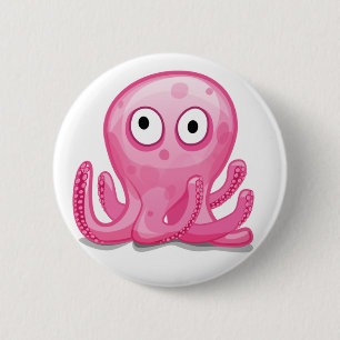 Bóton Redondo 5.08cm Botão de Octapoda