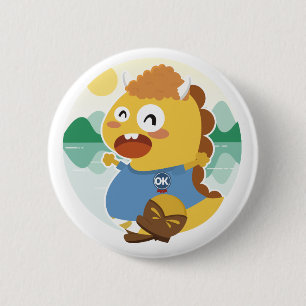 Bóton Redondo 5.08cm Botão de Oklahoma VIPKID