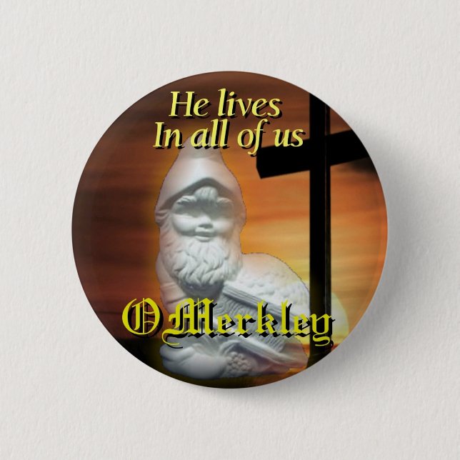 Bóton Redondo 5.08cm Botão de O'Merkley (Frente)