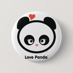 Bóton Redondo 5.08cm Botão de Panda® do amor