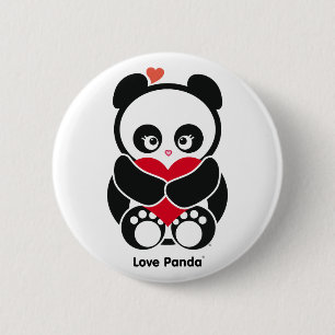 Bóton Redondo 5.08cm Botão de Panda® do amor