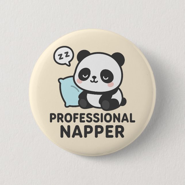 Bóton Redondo 5.08cm Botão de Panda do Napper Profissional (Frente)