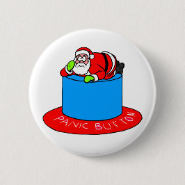 Bóton Redondo 5.08cm Botão de pânico de Papai Noel