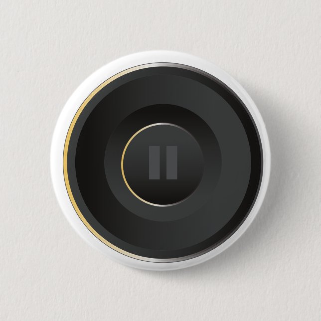 Bóton Redondo 5.08cm Botão de pausa e pino: Cozy (Frente)