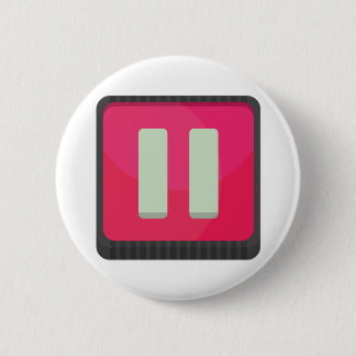 Bóton Redondo 5.08cm Botão de pausa e pino: Sentimental